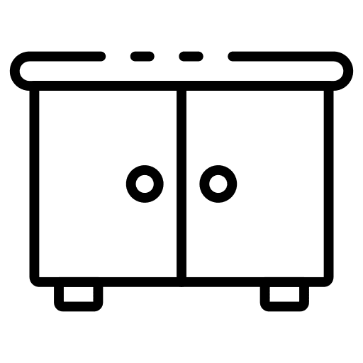 Bedside table furniture and household drawer cabinet icon