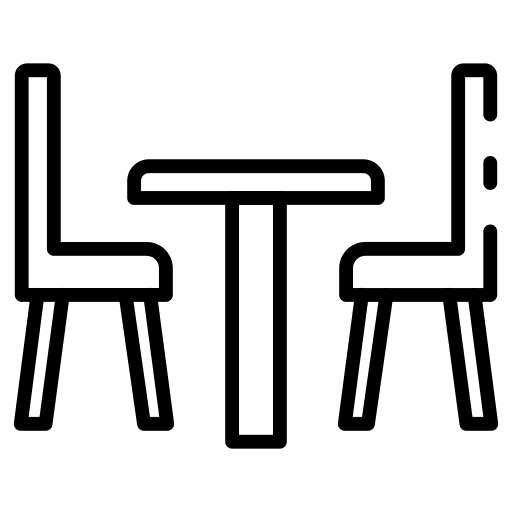 Dinner table dinner table chair dining table icon