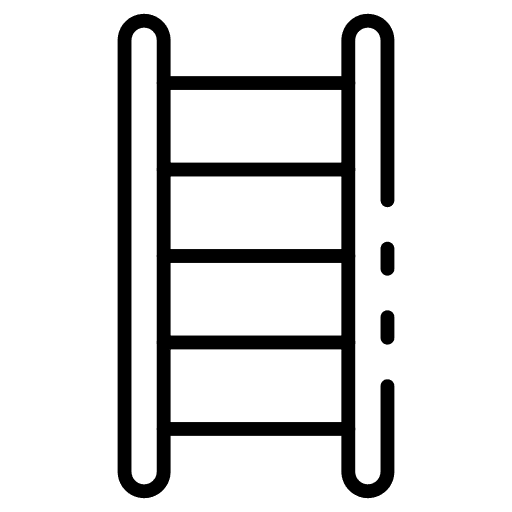 Ladder steps vertical ladder icon