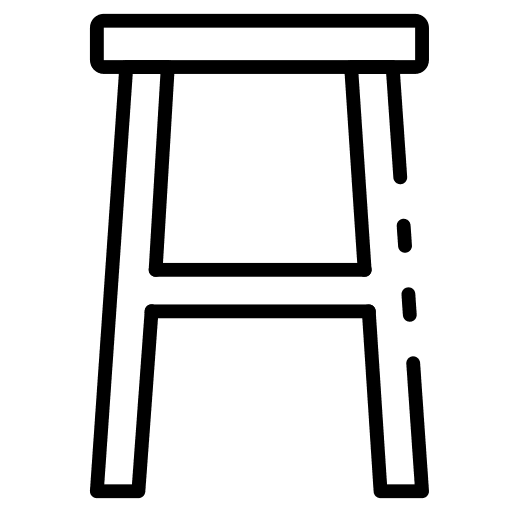 Stool stand furniture and household high chair sitting icon