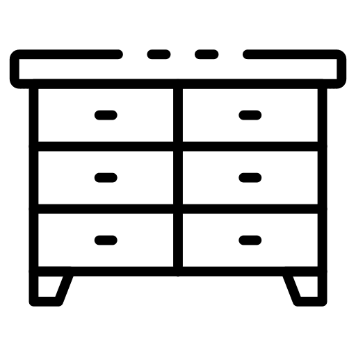 Bedside table bedside table furniture and household chest of drawers icon