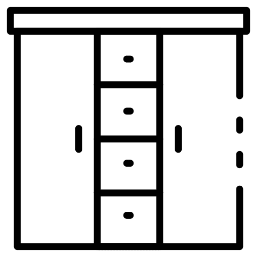 Cupboard cupboard furniture and household closet icon