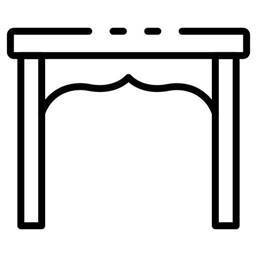 Dining table furniture and household dining room antique icon