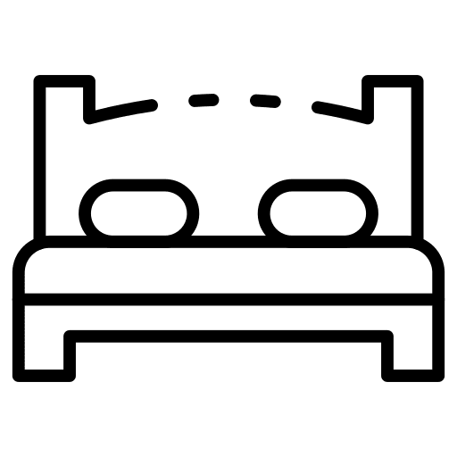 Double bed rest double bed sleep icon