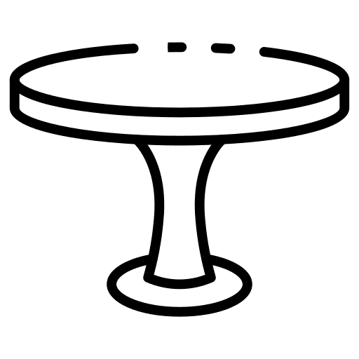 Round table home decor furniture and household interior design icon