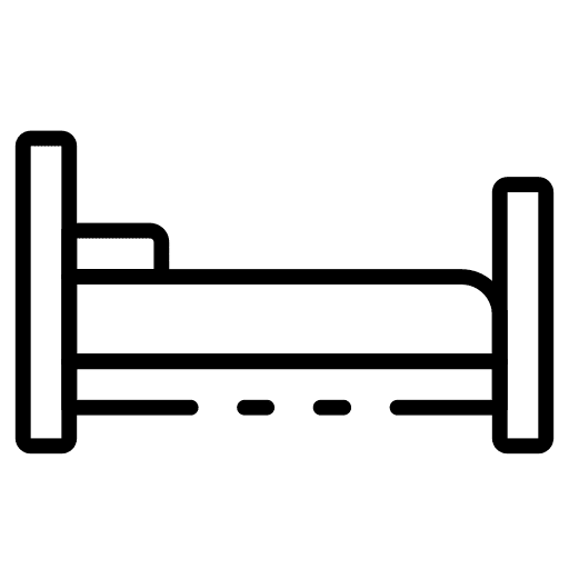 Double bed rest sleep furniture and household icon