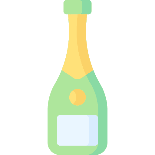 Champagne white wine drink celebration icon