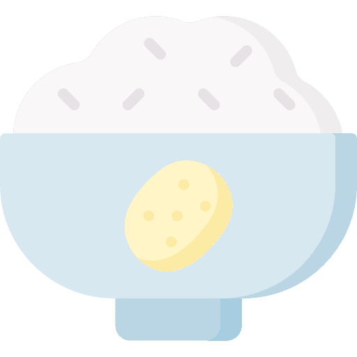 Mashed potato healthy food diet bowl icon
