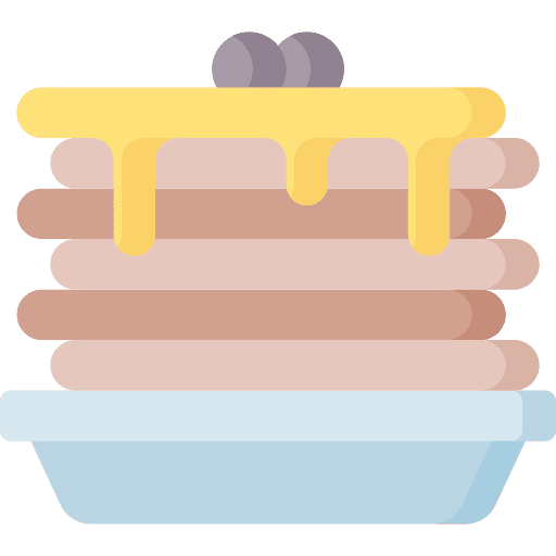 Pancakes cake dessert syrup icon