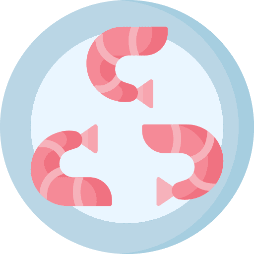 Shrimp meal prawn seafood icon