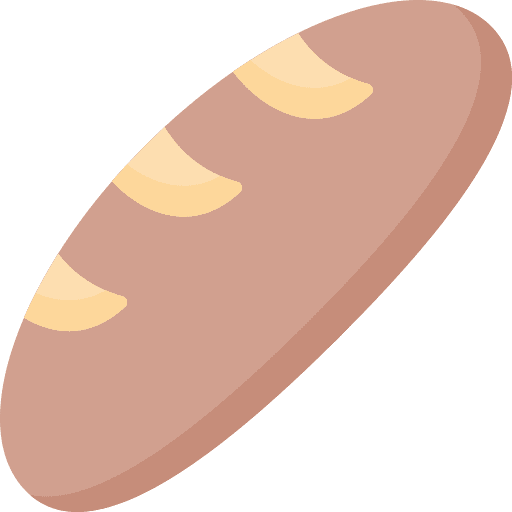 Bread breakfast food and restaurant bakery icon