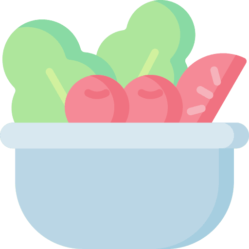 Salad food and restaurant organic vegetables icon