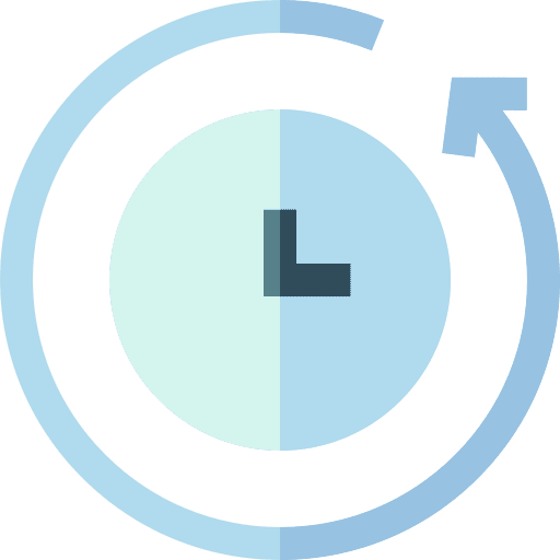 History restore duration left arrow icon