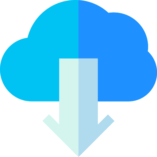 Download multimedia download down arrow icon