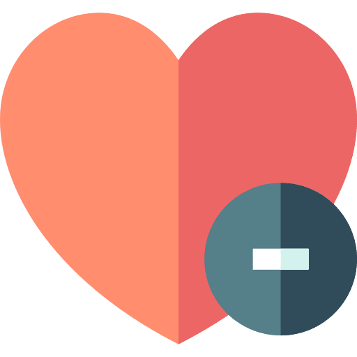 Unlike ui minus heart icon