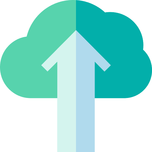 Upload cloud computing multimedia file upload icon