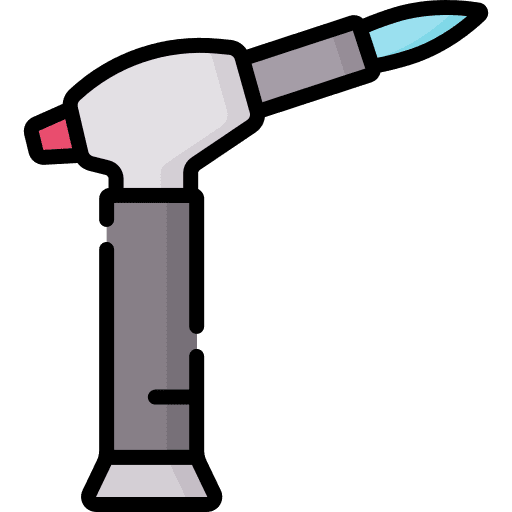 Kitchen tool flame torch flambe icon