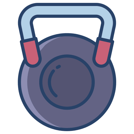 Fitness ball gym exercise weight icon