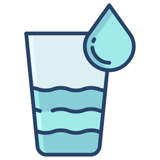 Water glass of water water hobbies and free time icon