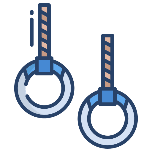 Gymnastic rings sports and competition gym equipment gymnastic rings icon