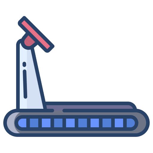 Work out fitness treadmill sports and competition icon