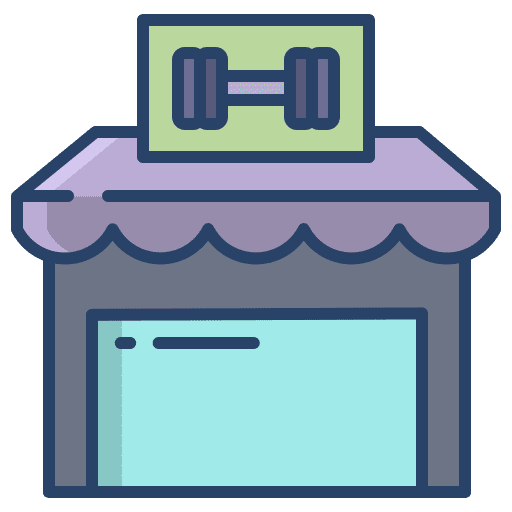 Gym architecture gym dumbell icon