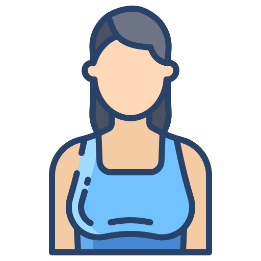 Sportswoman train person runner icon