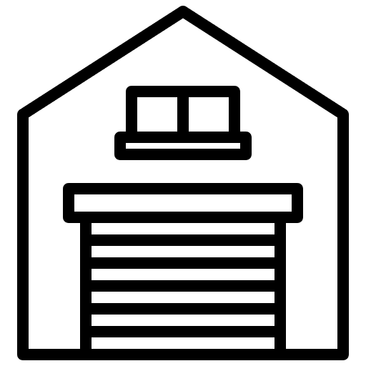 Warehouse storage garage shipping and delivery icon