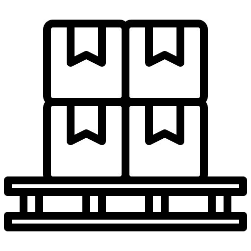 Delivery box parcels wooden package icon