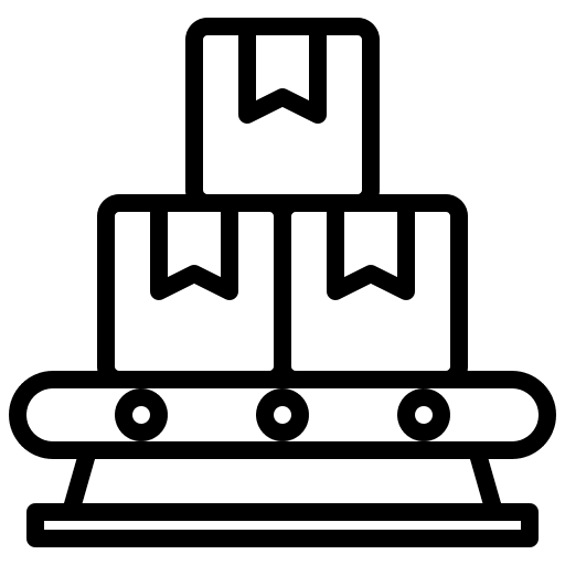 Delivery box production electronics cargo icon