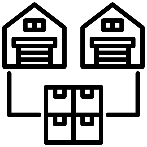 Distribution delivery shipping and delivery logistics icon