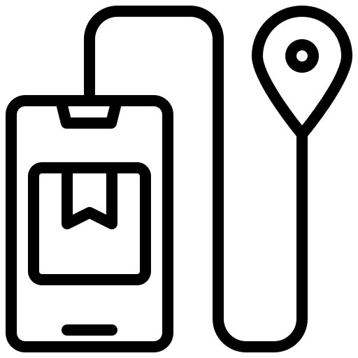 Location package placeholder smartphone icon