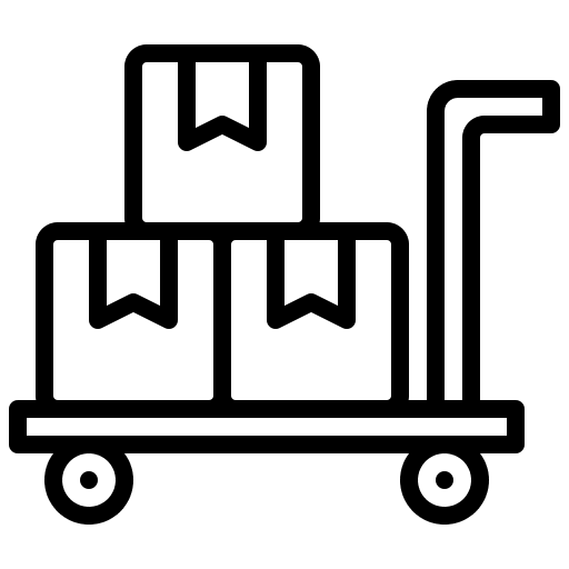 Trolley package trolley packing icon