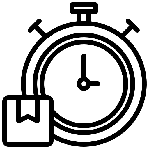 Stopwatch stopwatch logistics delivery box icon