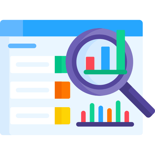 Seo statistics browser marketing icon