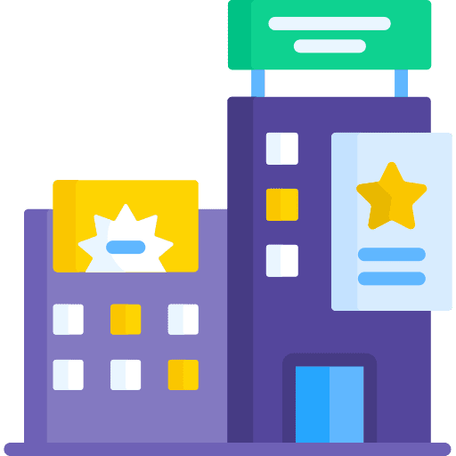 Building billboard ads city icon