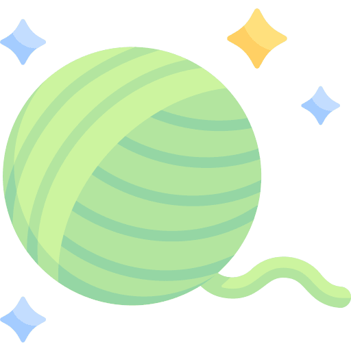Knitting yarn hobbies and free time wool ball icon