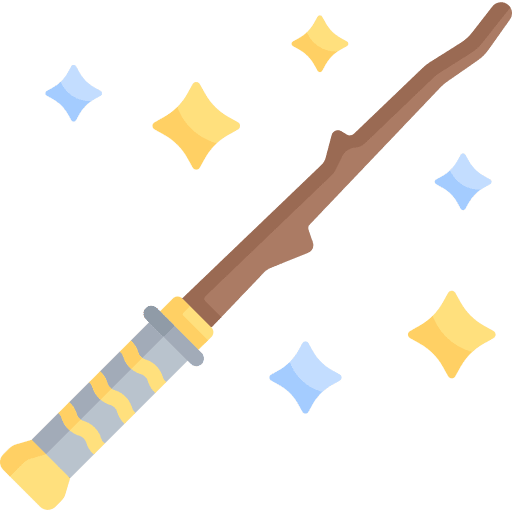 Magic wand witchcraft wand fairy tale icon