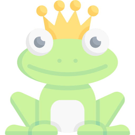 Frog frog crown folklore icon