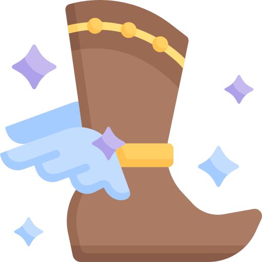Magic boot magic boot fantasy magic icon