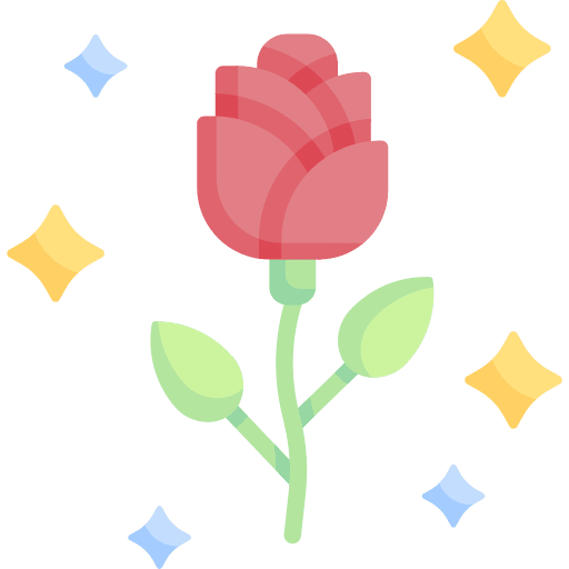 Rose fairy tale fantasy folklore icon