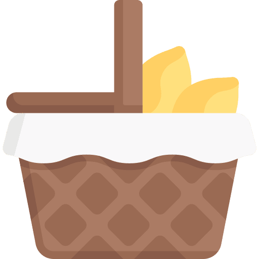 Basket basket picnic vacation icon