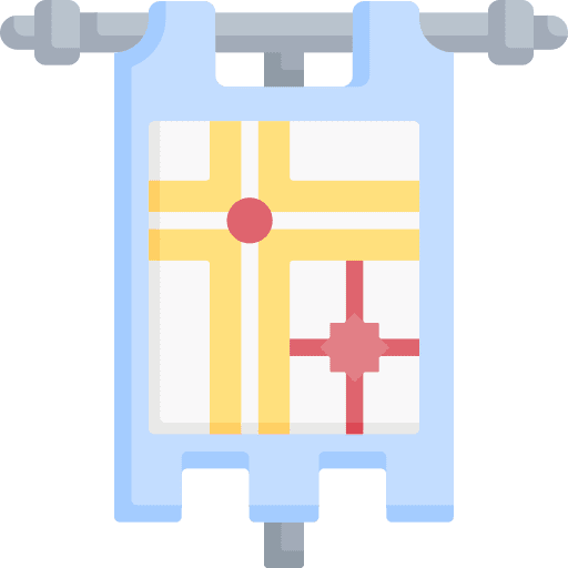 Flag medieval insignia map icon