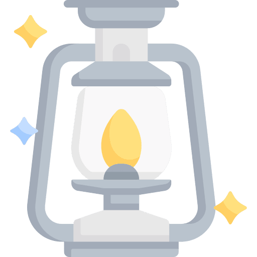 Lantern flame illumination lantern icon