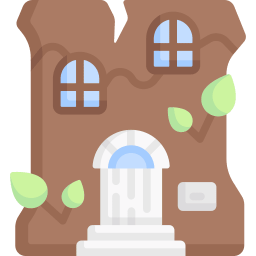 Stump house stump house fairytale nature icon