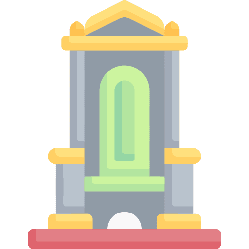 Throne furniture palace fairytale icon