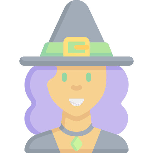 Witch costume fantasy witch icon