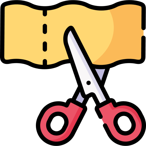 Cutting scissors handcraft sewing icon