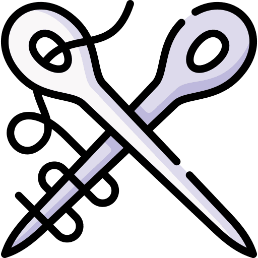 Needle handcraft hobbies and free time thread icon