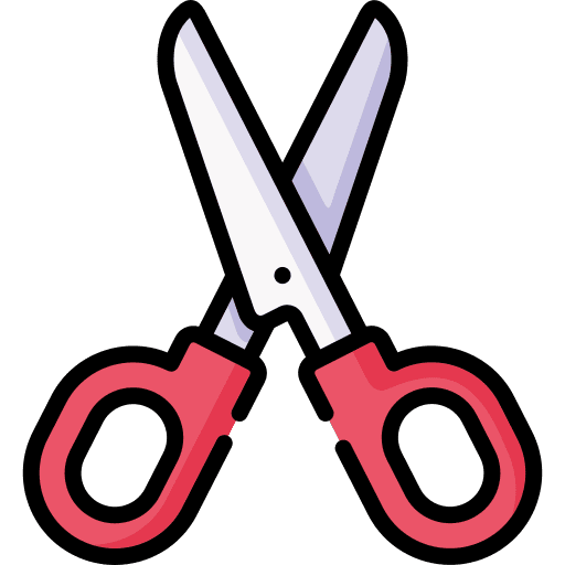 Scissors tool sewing tailoring icon